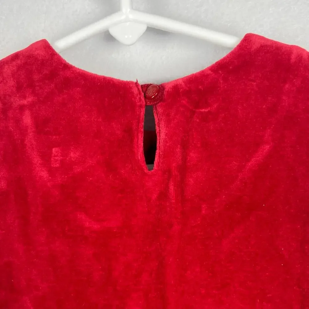 Ralph Lauren Vintage Girls Red Velvet Tiered Dress 2T NWT Holiday Christmas